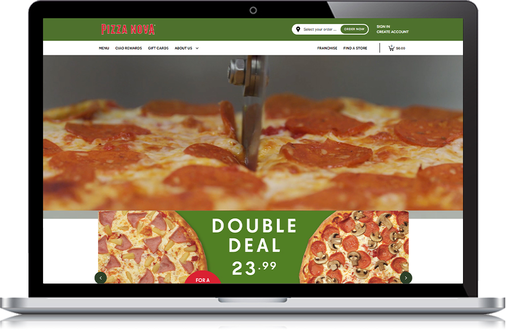 Featured Company: Pizza Nova – Web Application Design